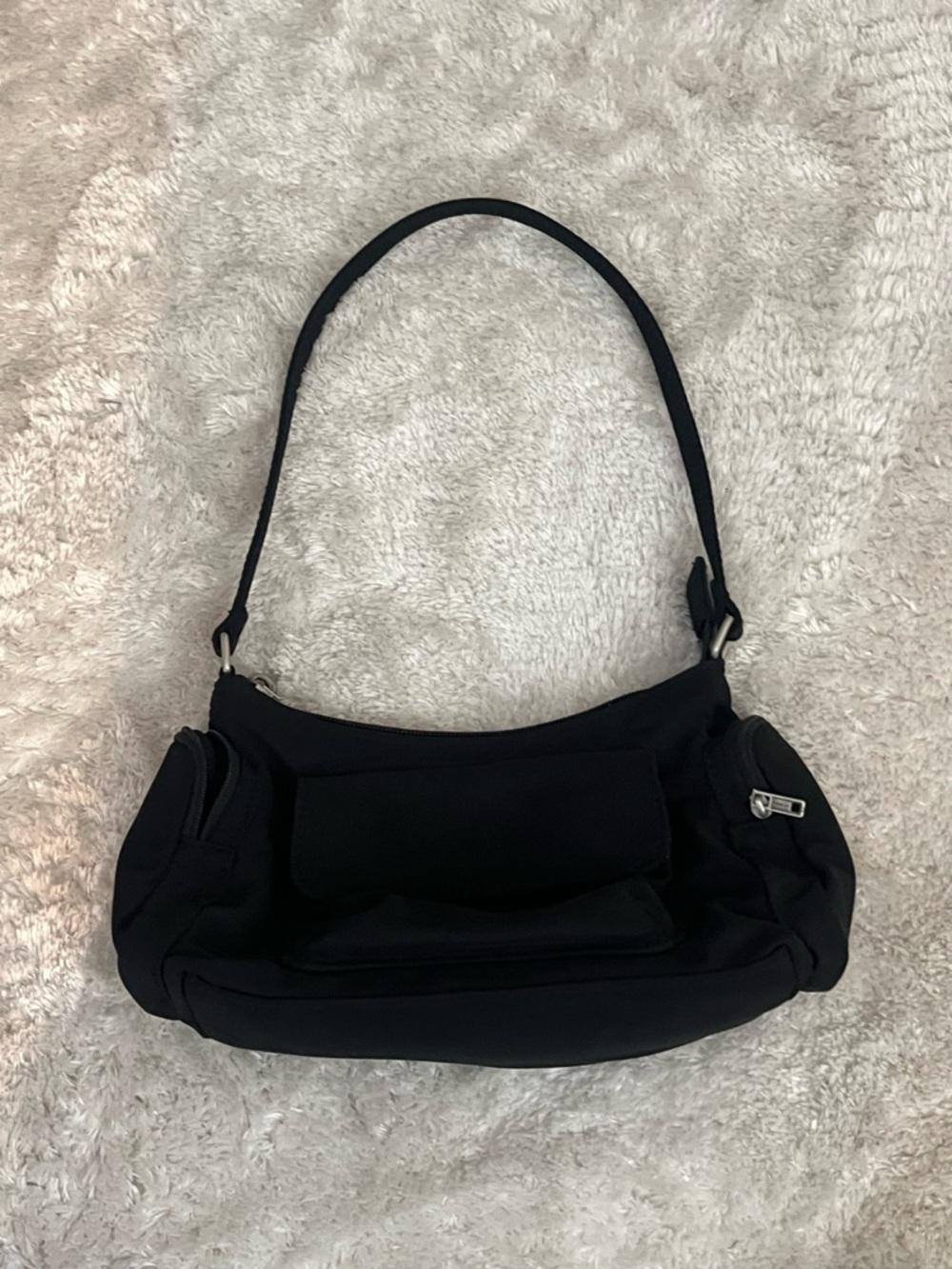 Brandy Melville Black Women's Cargo-Style Shoulder Bag
